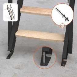 Stair floor anchors for...