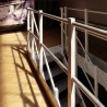 Railing with safety skirting board Extension