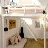 Loft bed with lateral stairs TS 8