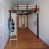 White loft bed TS8 with Ladder