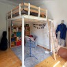 White loft bed TS8 with Ladder