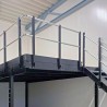 Railing with safety skirting board