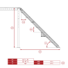 Folding Stairs to wall 45º