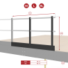 Security Railing with Plate extension