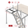 Beam for interior stairs