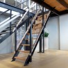 Stairs with rope railing