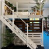 Railing flank for lateral stairs