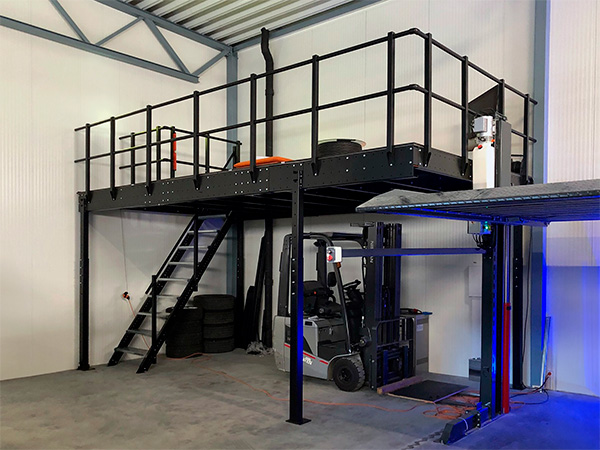Steel mezzanine